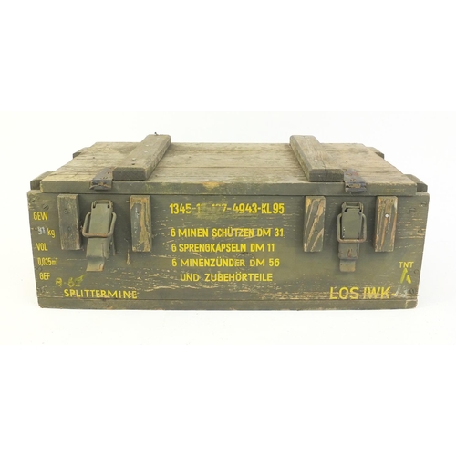 655 - German Military interest mine case, 50cm long