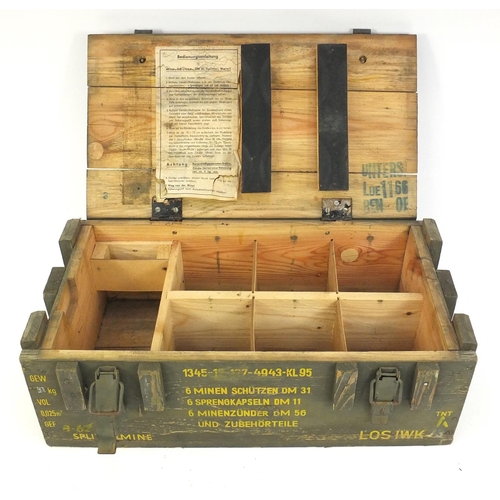 655 - German Military interest mine case, 50cm long