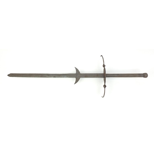 651 - Large decorative cast iron sword, 170cm long