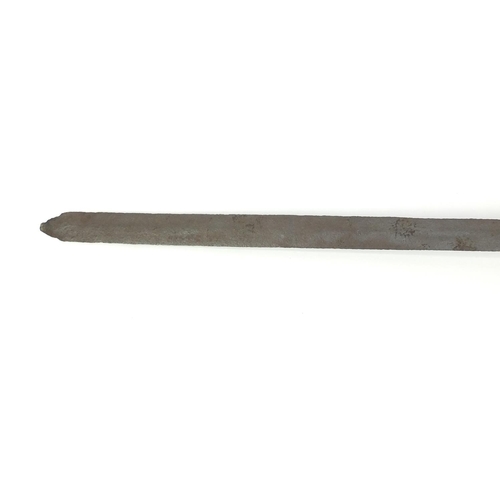 651 - Large decorative cast iron sword, 170cm long