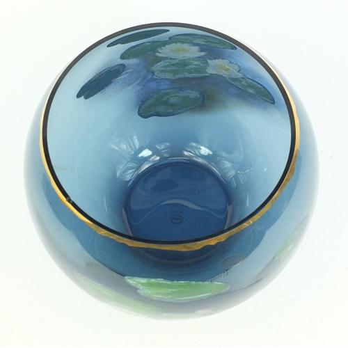 146 - Goebel glass Claude Monet globular vase, 21cm high