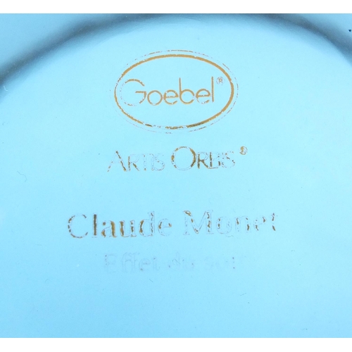 146 - Goebel glass Claude Monet globular vase, 21cm high