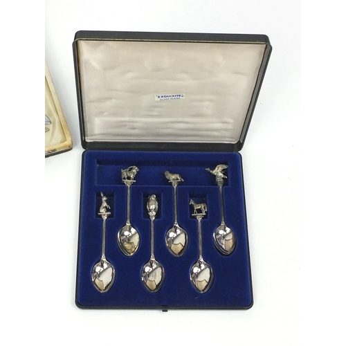 220 - Large selection of silver plated and stainless steel cutlery and other silver plated items including... 