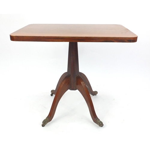 13 - Victorian mahogany rectangular tilt top table, 78cm high x 83cm wide x 52cm deep