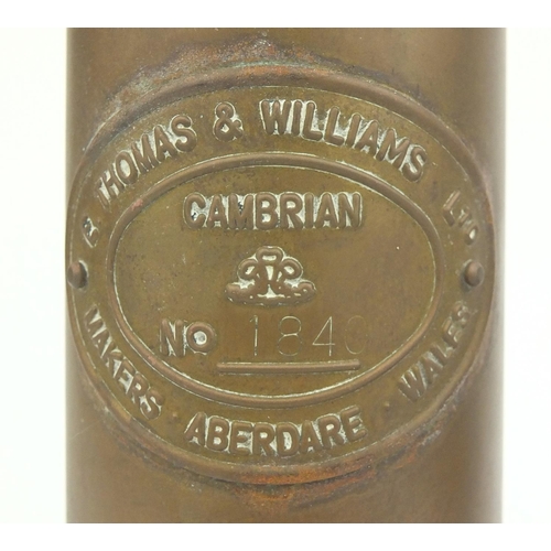 388 - Two vintage E. Thomas & Williams Ltd Aberdare miners lamps, numbered 1840 and 12646, one converted t... 