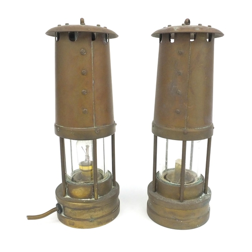 388 - Two vintage E. Thomas & Williams Ltd Aberdare miners lamps, numbered 1840 and 12646, one converted t... 