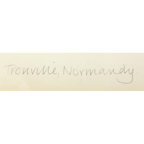 174 - R. Jeanneret pencil signed limited edition print, titled Tronville Normandy No7/24, and a signed  Go... 