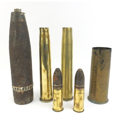 652 - Collection of Military interest brass shell cases