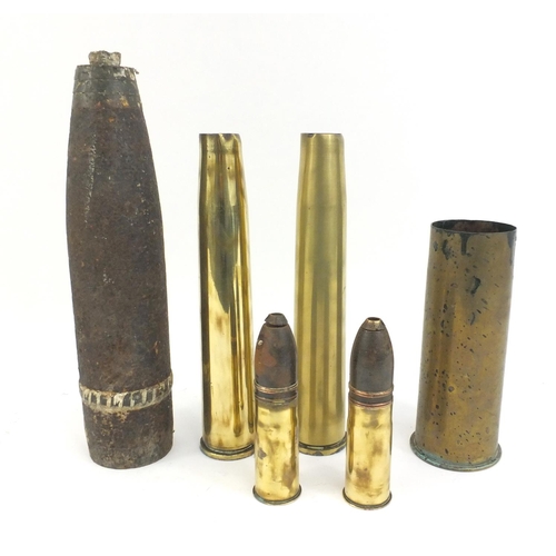 652 - Collection of Military interest brass shell cases