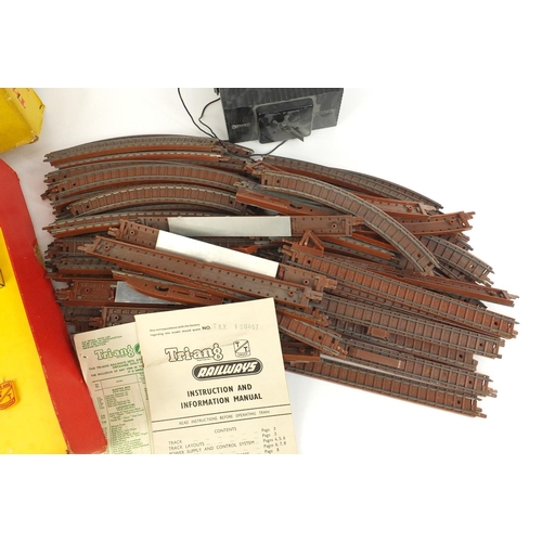 232 - Boxed Tri-ang T Gauge electric train set with a selection of Tri-ang track