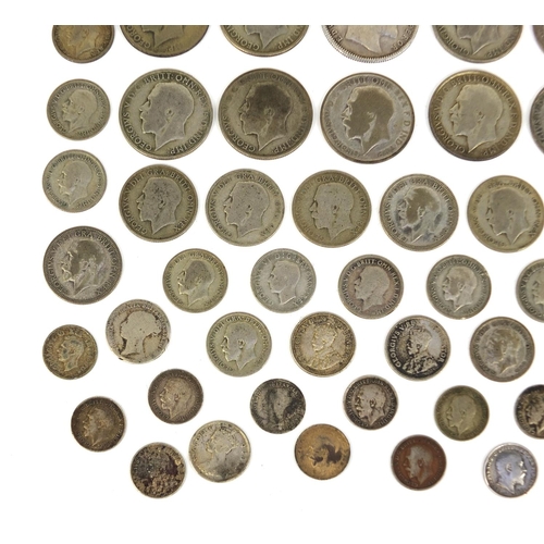 2426 - Collection of British pre decimal and World coinage including florins and six pence's, approximate w... 