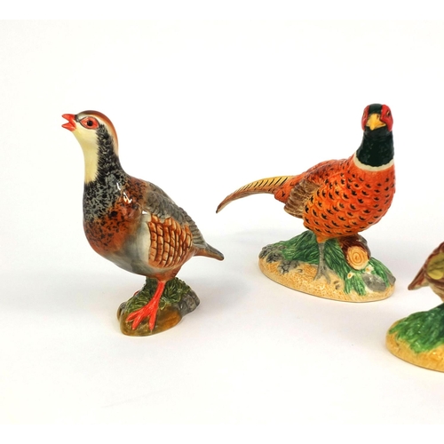 2082 - Four John Beswick birds including a Pheasant and a Quail, two with original paper labels, each with ... 