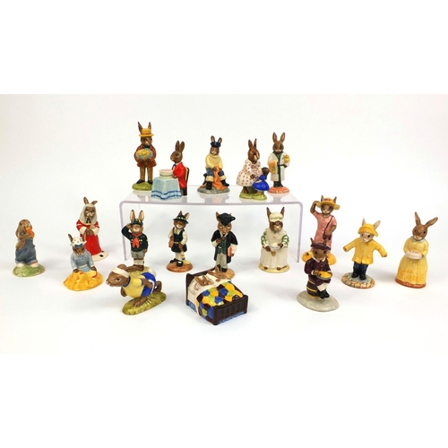 2090 - Collection of Royal Doulton Bunnykins figures including Judge Bunnykins DB188, School Days Bunnykins... 