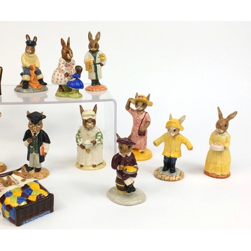 2090 - Collection of Royal Doulton Bunnykins figures including Judge Bunnykins DB188, School Days Bunnykins... 