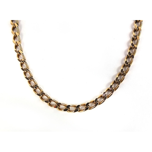 2436 - 9ct gold curb link necklace, 60cm long, approximate weight 51.7g