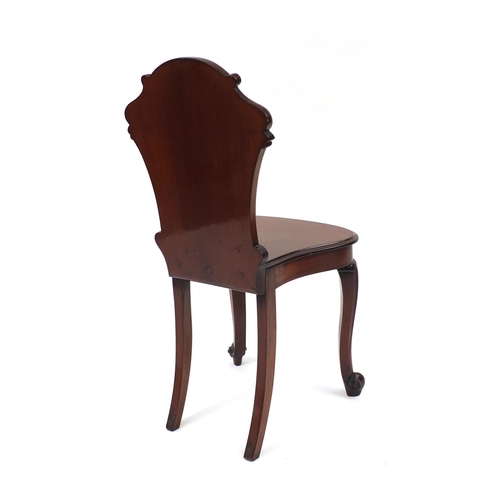 2026 - Victorian mahogany fire side chair with scrolled feet, 90cm high