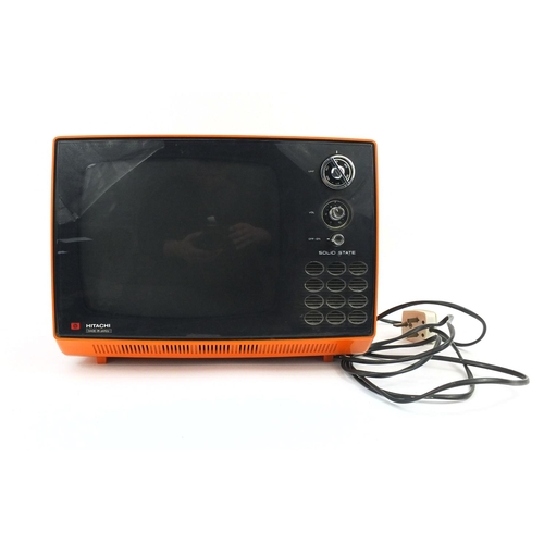 273 - Retro Hitachi orange television model P-32-311