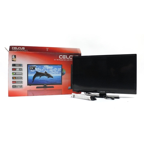 276 - Celcus 24inch LED television, DVD combi with box