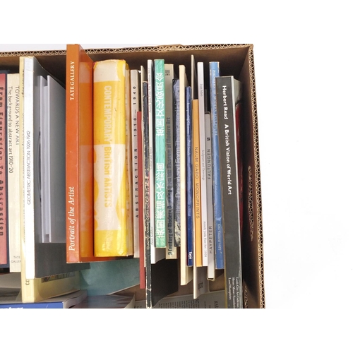 214 - Box of mostly art related books including Abstractism, Cubism, Towards A New Art, The Expressionists... 