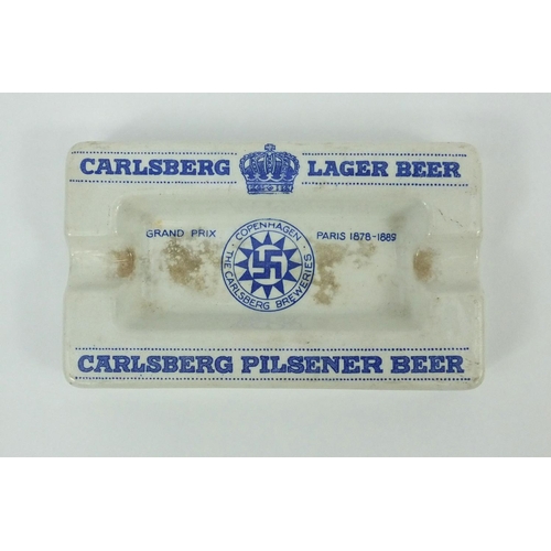 645 - Carlsberg lager advertising ashtray, Grand Prix Paris 1878-1889, 15cm long