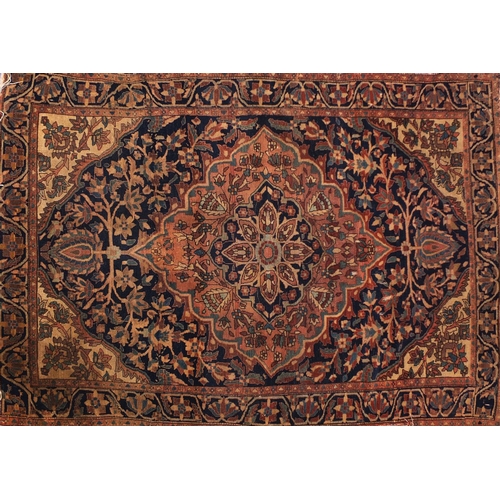 2008 - Antique rectangular North West Persian rug, the central field having an all over stylised floral des... 