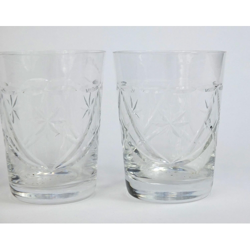 406 - Set of six Webb Corbett Crystal glasses, 10cm high