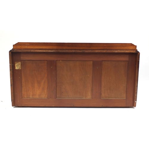 2045 - Art Deco burr walnut sideboard with padauk wood banding, fitted with an arrangement of drawers and c... 