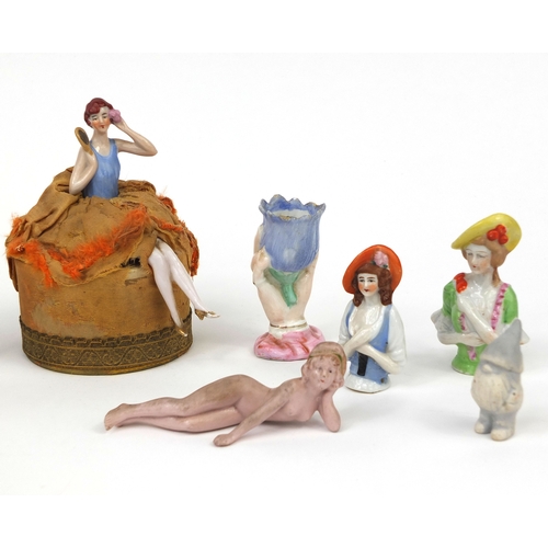 2107 - Collection of Victorian pin dolls, the largest 12cm high