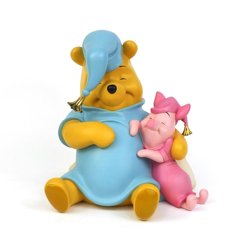 405 - Disney polyresin figure of Winnie the Pooh and Piglet, stamped Disney to the base, 32cm high