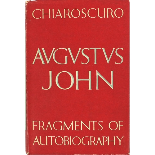 409 - Chiaroscuro-Augustus John fragments of auto biography hardback book, published 1952