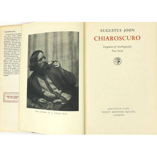 409 - Chiaroscuro-Augustus John fragments of auto biography hardback book, published 1952