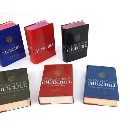 234 - Set of eight first edition Winston S Churchill hardback books with dust jackets, including Youth You... 