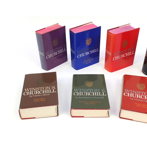 234 - Set of eight first edition Winston S Churchill hardback books with dust jackets, including Youth You... 