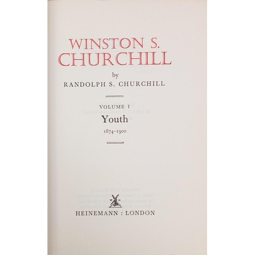 234 - Set of eight first edition Winston S Churchill hardback books with dust jackets, including Youth You... 