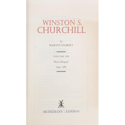 234 - Set of eight first edition Winston S Churchill hardback books with dust jackets, including Youth You... 