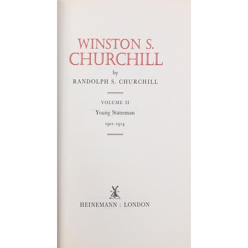 234 - Set of eight first edition Winston S Churchill hardback books with dust jackets, including Youth You... 