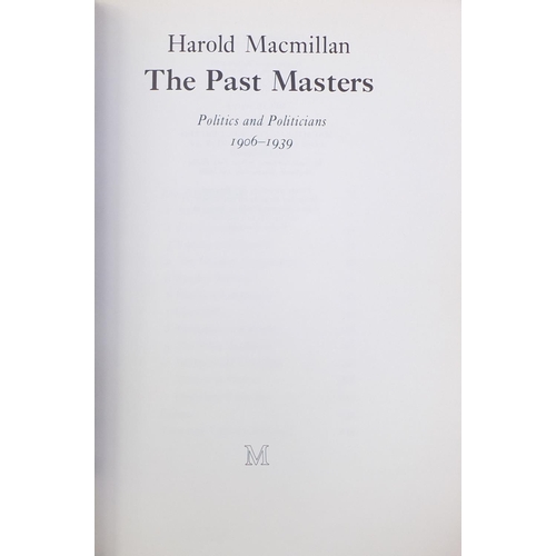 235 - Twelve Political interest hardback books, including a set of five Harold Macmillan signed examples a... 