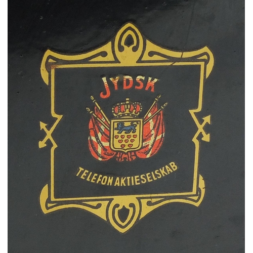 46 - Vintage Jydsk enamelled wind up telephone, 33cm high