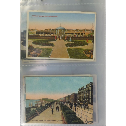 206 - Two albums of predominantly Eastbourne related postcards, including The Town Hall, Royal Parade and ... 