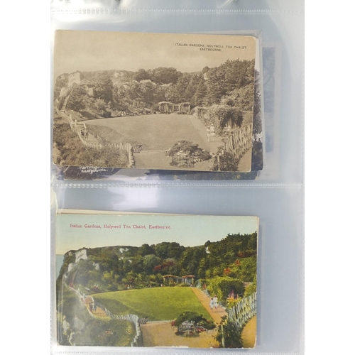 206 - Two albums of predominantly Eastbourne related postcards, including The Town Hall, Royal Parade and ... 