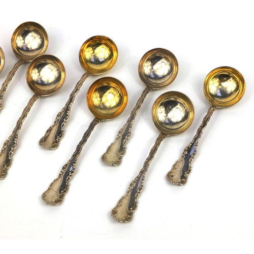 888 - Set of ten Birks sterling silver ladles, 12.5cm long, approximate weight 258.0g