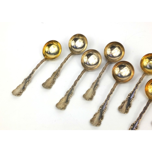 888 - Set of ten Birks sterling silver ladles, 12.5cm long, approximate weight 258.0g