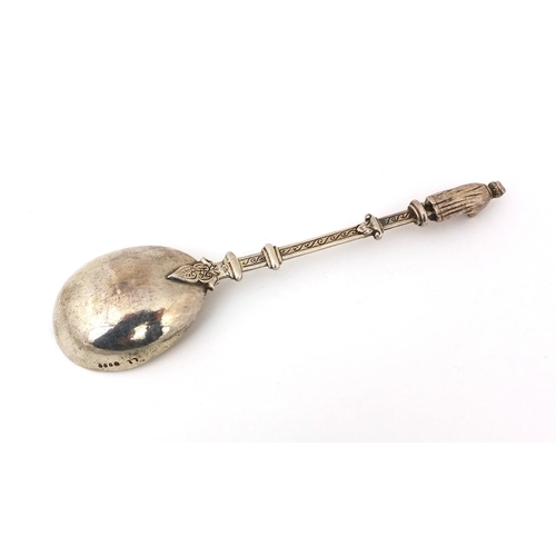 891 - Victorian silver apostle spoon, London import marks 1890, 19.5cm long, approximate weight 73.0g