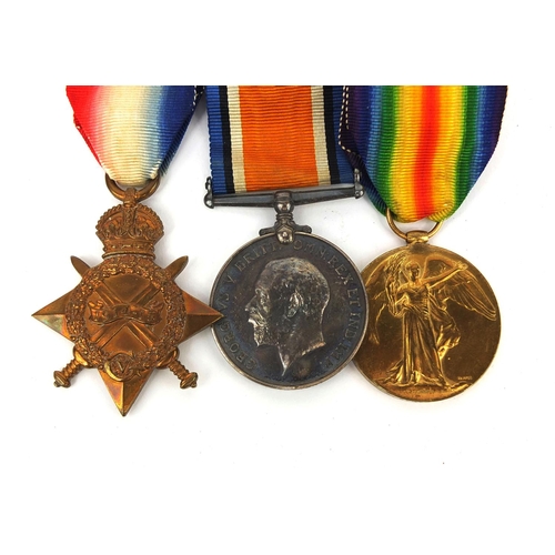 319 - British Military World War I trio, awarded to 1448PTE.N.STRIDWICK.R.SSUS.R comprising Victory medal,... 