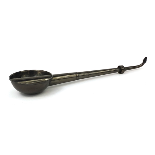 62 - English telescopic tin ear trumpet, stamped English made, 28cm in length when closed