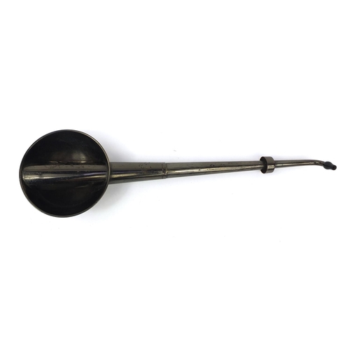 62 - English telescopic tin ear trumpet, stamped English made, 28cm in length when closed