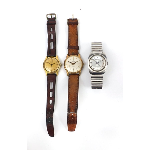 1063 - Three vintage gentleman's wristwatches comprising Allaine automatic, Lanco Sport and Seiko automatic