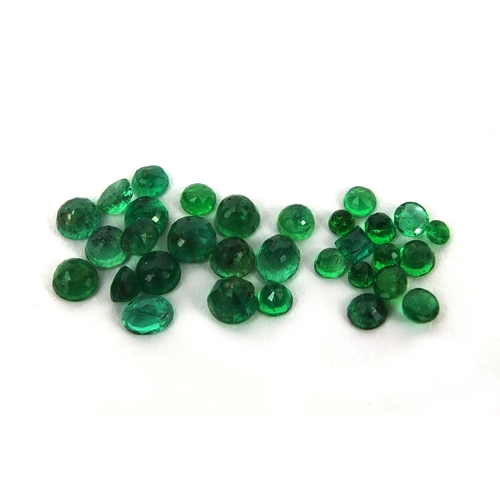 1036 - Collection of cut emeralds