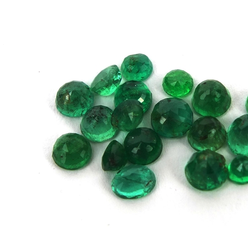 1036 - Collection of cut emeralds