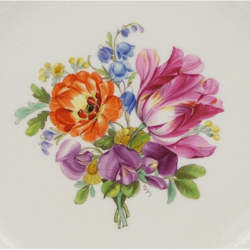 667 - Copenhagen leaf shaped porcelain dish together with two similar Meissen plates and a soup bowl, each... 